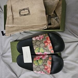 Gucci Floral Slide Sandals